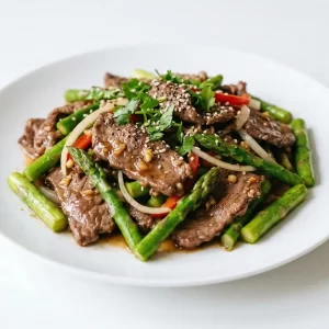 Bò xào măng tây