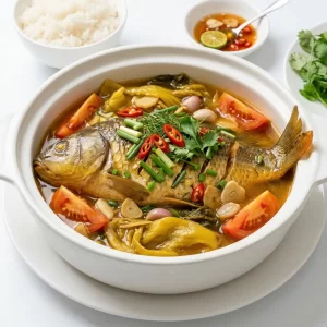 Cá chép om dưa